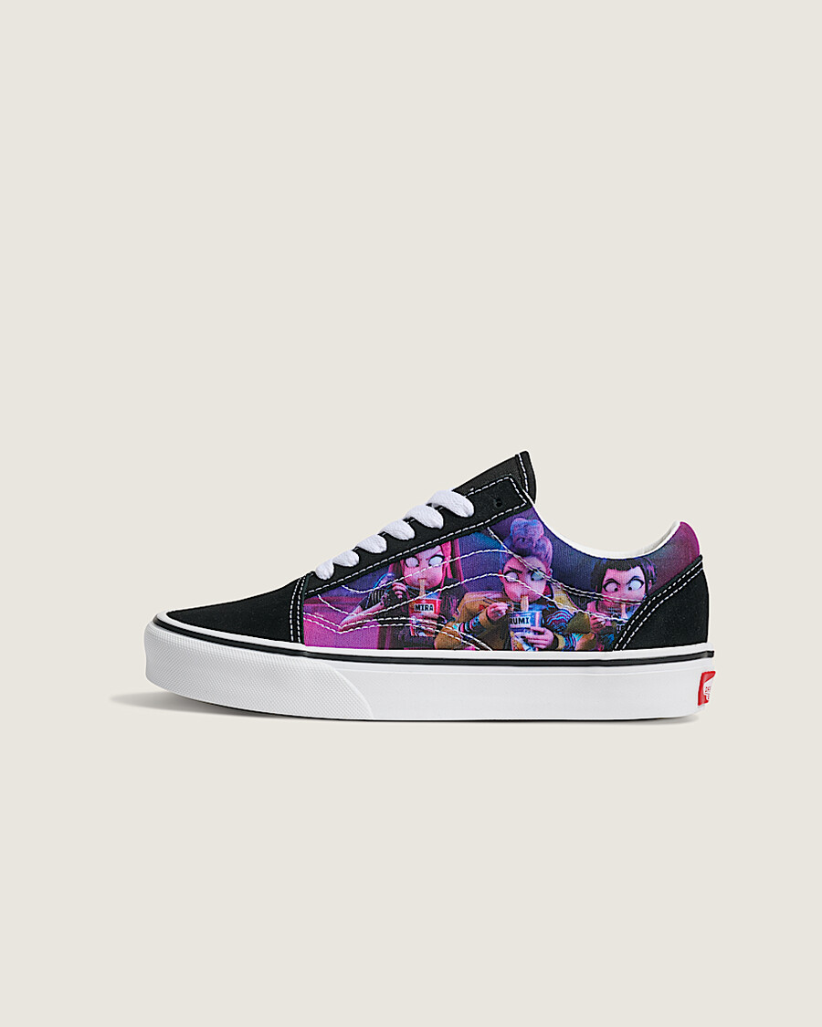 kpop demon hunters x vans big kids old skool shoe