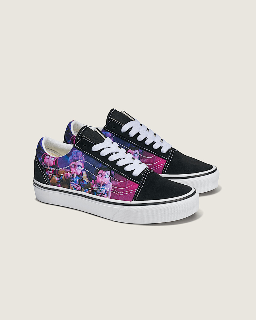 kpop demon hunters x vans big kids old skool shoe