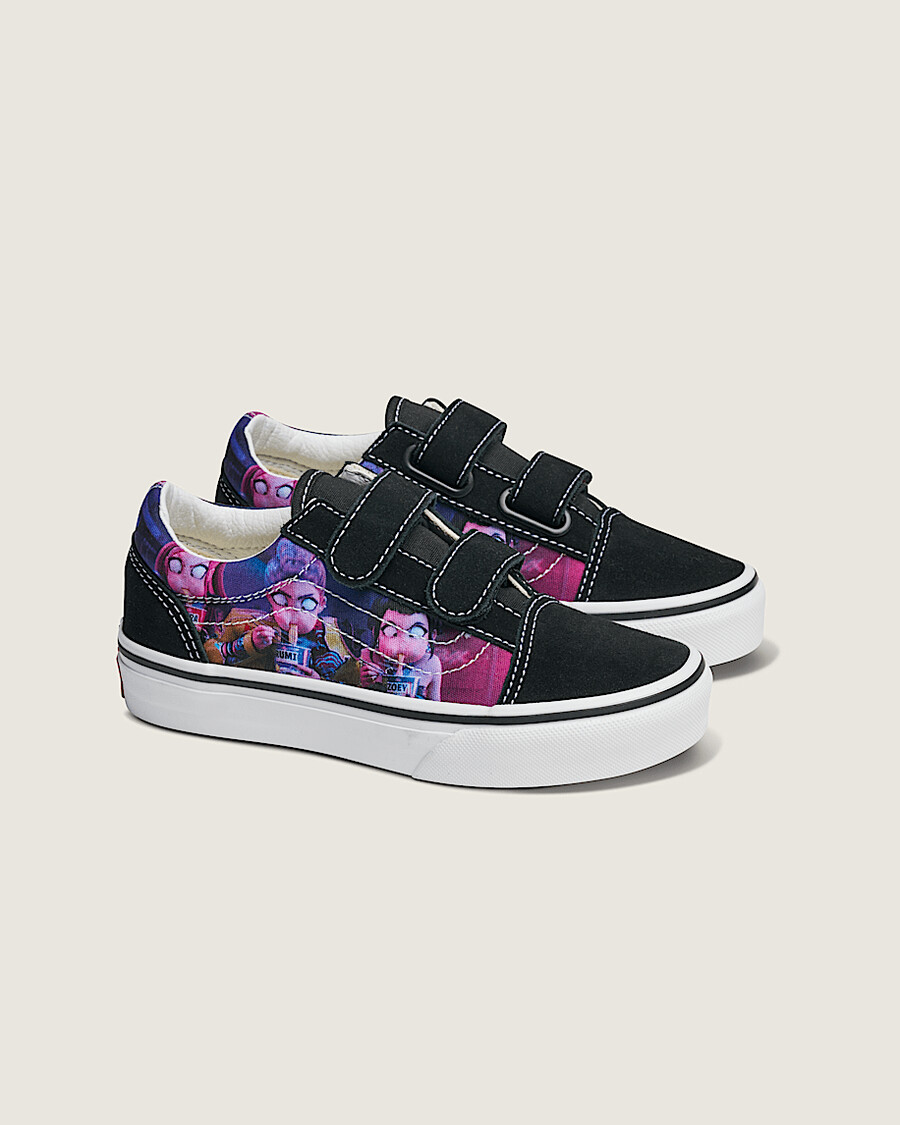 kpop demon hunters x vans little kids old skool v shoe