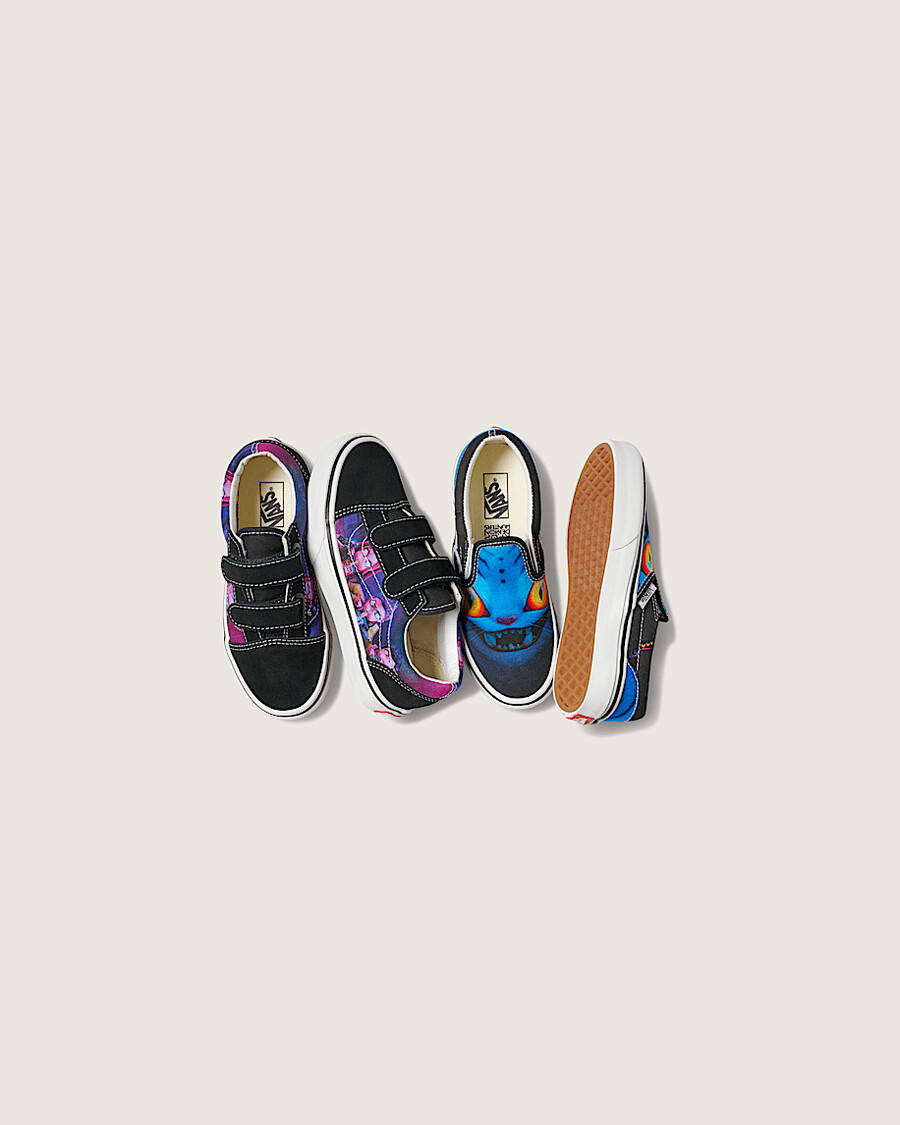 kpop demon hunters x vans little kids old skool v shoe