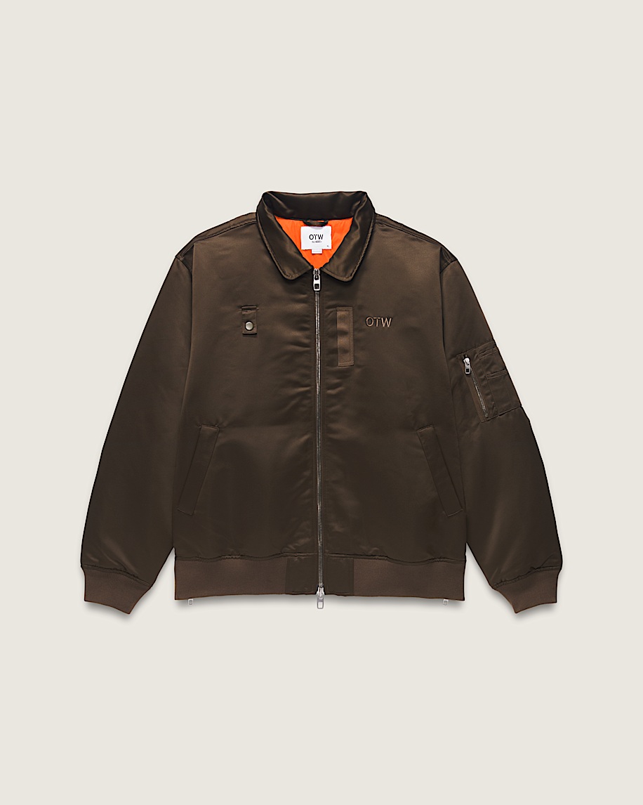otw satin bomber jacket
