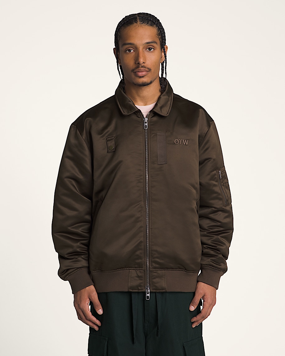 otw satin bomber jacket