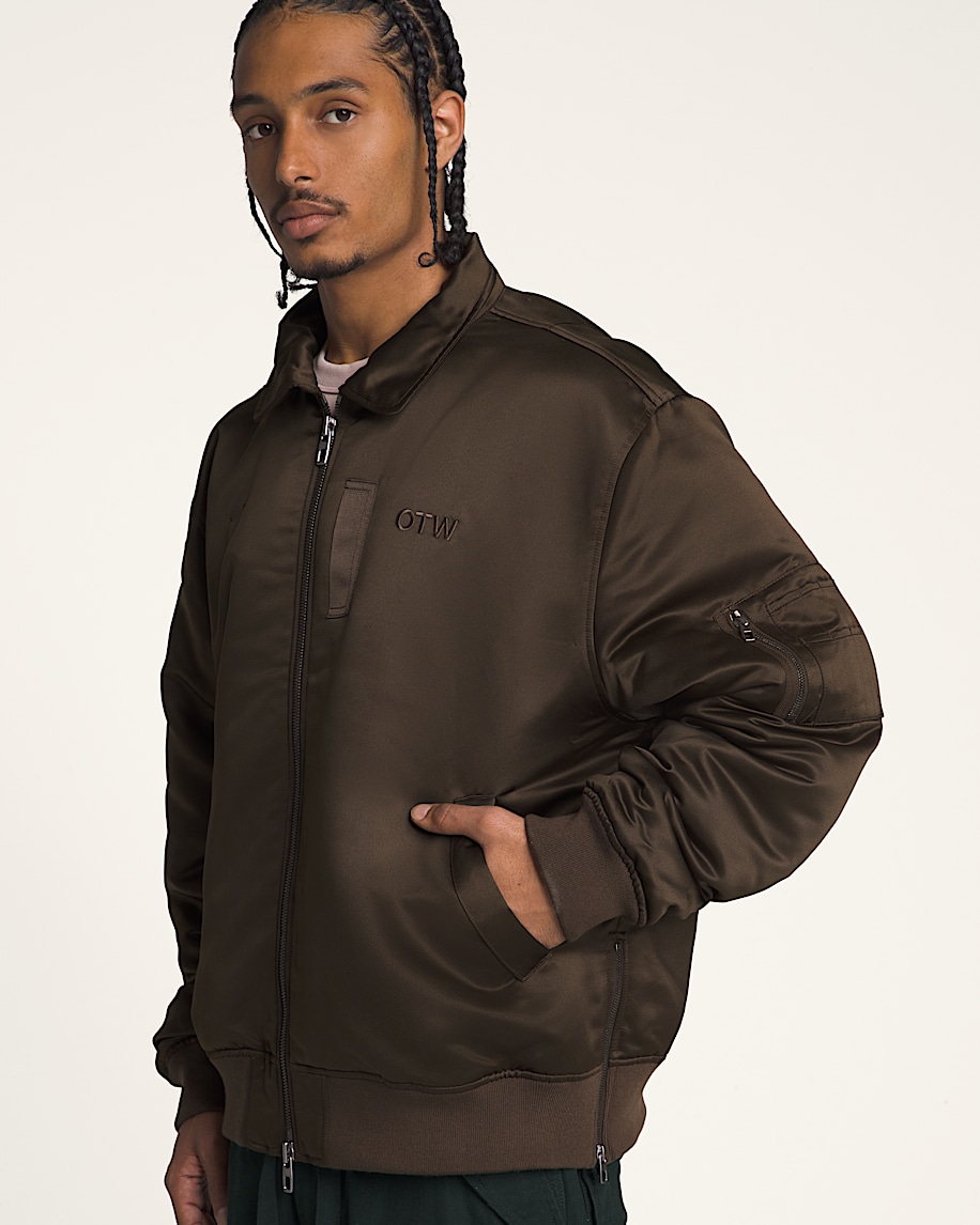 otw satin bomber jacket