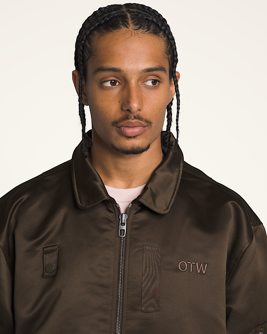 otw satin bomber jacket